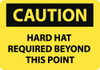 AccuformNMC "Caution - Hard Hat Required Beyond This Point", 10" Long x 14" Wide, Rigid Plastic Safety Sign Rectangle, 0.05" Thick, Use for Accident Prevention C667RB - 03942471
