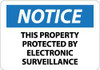 AccuformNMC "Notice - This Property Protected by Electronic Surveillance", 10" Long x 14" Wide, Pressure-Sensitive Vinyl Safety Sign Rectangle, 0.004" Thick, Use for Security & Admittance N353PB - 04774139