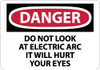 AccuformNMC "Danger - Do Not Look at Electric Arc - It Will Hurt Your Eyes", 10" Long x 14" Wide, Pressure-Sensitive Vinyl Safety Sign Rectangle, 0.004" Thick, Use for Accident Prevention D503PB - 04776704