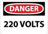 AccuformNMC "Danger - 220 Volts", 10" Long x 14" Wide, Fiberglass Safety Sign Rectangle, 0.095" Thick, Use for Accident Prevention D100EB - 04903019