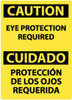 AccuformNMC "Caution - Eye Protection Required", 14" Long x 10" Wide, Aluminum Safety Sign Rectangle, 0.04" Thick, Use for Accident Prevention ESC485AB - 05243506