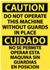 AccuformNMC "Caution - Do Not Operate Machine without Guards in Place", 14" Long x 10" Wide, Rigid Plastic Safety Sign Rectangle, 0.05" Thick, Use for Accident Prevention ESC700RB - 05243720