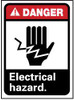 AccuformNMC "Danger - Electrical Hazard", 14" Long x 10" Wide, Pressure-Sensitive Vinyl Safety Sign Rectangle, 0.004" Thick, Use for Accident Prevention DGA8PB - 05508577
