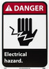 AccuformNMC "Danger - Electrical Hazard", 14" Long x 10" Wide, Rigid Plastic Safety Sign Rectangle, 0.05" Thick, Use for Accident Prevention DGA8RB - 05508585