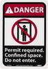 AccuformNMC "Danger - Permit Required - Confined Space - Do Not Enter", 10" Long x 7" Wide, Rigid Plastic Safety Sign Rectangle, 0.05" Thick, Use for Accident Prevention DGA9R - 05508684