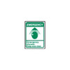 AccuformNMC "Emergency - Emergency Shower - Keep Area Clear", 14" Long x 10" Wide, Pressure-Sensitive Vinyl Safety Sign Rectangle, 0.004" Thick, Use for First Aid EGA2PB - 05509153