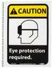 AccuformNMC "Caution - Eye Protection Required", 10" Long x 7" Wide, Pressure-Sensitive Vinyl Safety Sign Rectangle, 0.004" Thick, Use for Accident Prevention CGA10P - 05509583