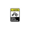 AccuformNMC "Caution - Follow Lock-Out Procedures", 14" Long x 10" Wide, Rigid Plastic Safety Sign Rectangle, 0.05" Thick, Use for Accident Prevention CGA4RB - 05509724