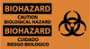 AccuformNMC "Biohazard - Caution - Biological Hazard", 10" Long x 18" Wide, Pressure-Sensitive Vinyl Safety Sign Rectangle, 0.004" Thick, Use for Hazardous Materials SPSA52P - 06208342