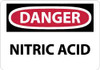AccuformNMC "Danger - Nitric Acid", 10" Long x 14" Wide, Rigid Plastic Safety Sign Rectangle, 0.05" Thick, Use for Hazardous Materials D584RB - 09752601