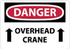 AccuformNMC "Danger - Overhead Crane", 10" Long x 14" Wide, Rigid Plastic Safety Sign Rectangle, 0.05" Thick, Use for Accident Prevention D596RB - 09752726