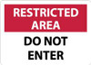 AccuformNMC "Restricted Area - Do Not Enter", 10" Long x 14" Wide, Aluminum Safety Sign Rectangle, 0.04" Thick, Use for Security & Admittance RA7AB - 09877655