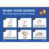 AccuformNMC "Wash Your Hands! - The Easy Way to Prevent Illness", 14" Wide x 10" High, Rigid Plastic Safety Sign Graphic: Hand Washing Instructional, English/Spanish, Rectangular, 0.05" Thick, Use for Restroom, Janitorial WH5RB - 10980605