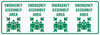 AccuformNMC "Emergency Assembly Area", 12" Long x 34" Wide, Asphalt Art Safety Sign Rectangle, 0.005" Thick, Use for Workplace/Safety WF03AA - 37654654