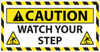 AccuformNMC "Caution - Watch Your Step", 24" Long x 46" Wide, Sportwalk Safety Sign Rectangle, 0.005" Thick, Use for Workplace/Safety WF02SW - 37654662