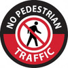 AccuformNMC "No Pedestrian Traffic", 36" Long x 36" Wide, Sportwalk Safety Sign Rectangle, 0.005" Thick, Use for Workplace/Safety WF1236SW - 37654803