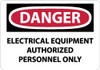 AccuformNMC "Danger - Electrical Equipment - Authorized Personnel Only", 10" Long x 14" Wide, Rigid Plastic Safety Sign Rectangle, 0.05" Thick, Use for Accident Prevention D433RB - 41825688