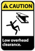 AccuformNMC "Caution - Low Overhead Clearance", 14" Long x 10" Wide, Rigid Plastic Safety Sign Rectangle, 0.05" Thick, Use for Accident Prevention CGA31RB - 48496152