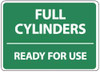 AccuformNMC "Full Cylinders - Ready for Use", 14" Long x 10" Wide, Pressure-Sensitive Vinyl Safety Sign Rectangle, 0.004" Thick, Use for Accident Prevention M744PB - 56235005