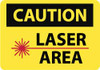 AccuformNMC "Caution - Laser Area", 7" Long x 10" Wide, Aluminum Safety Sign Rectangle, 0.04" Thick, Use for Accident Prevention C544A - 56235807