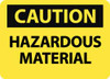 AccuformNMC "Caution - Hazardous Material", 10" Long x 14" Wide, Pressure-Sensitive Vinyl Safety Sign Rectangle, 0.004" Thick, Use for Hazardous Materials C676PB - 56236086