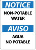 AccuformNMC "Notice - Non-Potable Water", 14" Long x 10" Wide, Aluminum Safety Sign Rectangle, 0.04" Thick, Use for Security & Admittance ESN380AB - 56237290