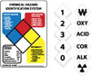 AccuformNMC "Chemical Hazard Identification System", 14" Long x 10" Wide, Pressure-Sensitive Vinyl Safety Sign Rectangle, 0.004" Thick, Use for Hazardous Materials HMK3 - 56238116