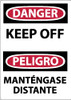 AccuformNMC "Danger - Keep Off", 14" Long x 10" Wide, Pressure-Sensitive Vinyl Safety Sign Rectangle, 0.004" Thick, Use for Hazardous Materials ESD450PB - 62202239