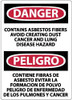AccuformNMC "Danger - Contains Asbestos Fibers - Avoid Creating Dust - Cancer and Lung Disease Hazard", 14" Long x 10" Wide, Rigid Plastic Safety Sign Rectangle, 0.05" Thick, Use for Hazardous Materials ESD640RB - 62202361