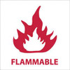 AccuformNMC "FLAMMABLE", 7" Long x 7" Wide, Pressure-Sensitive Vinyl Safety Sign Square, 0.004" Thick, Use for Hazardous Materials GL152P - 62202916