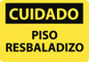 AccuformNMC "Cuidado - Piso Resbaladizo", 10" Long x 14" Wide, Pressure-Sensitive Vinyl Safety Sign Rectangle, 0.004" Thick, Use for Workplace/Safety SPC366PB - 62203443