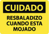 AccuformNMC "Cuidado - Resbaladizo Cuando Esta Mojado", 10" Long x 14" Wide, Aluminum Safety Sign Rectangle, 0.04" Thick, Use for Workplace/Safety SPC57AB - 62203641