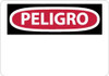 AccuformNMC "Peligro", 10" Long x 14" Wide, Pressure-Sensitive Vinyl Safety Sign Rectangle, 0.004" Thick, Use for Workplace/Safety SPD1PB - 62203765