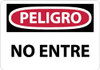 AccuformNMC "Peligro - No Entre", 10" Long x 14" Wide, Pressure-Sensitive Vinyl Safety Sign Rectangle, 0.004" Thick, Use for Security & Admittance SPD104PB - 62203799