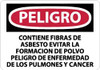 AccuformNMC "Peligro - Contiene Fibras de Asbesto Evitar la Formacion de Polvo Peligro de Enfermedad de los Pulmones y Cancer", 10" Long x 14" Wide, Rigid Plastic Safety Sign Rectangle, 0.05" Thick, Use for Workplace/Safety SPD640RB - 62204250