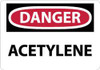 AccuformNMC "Danger - Acetylene", 10" Long x 14" Wide, Pressure-Sensitive Vinyl Safety Sign Rectangle, 0.004" Thick, Use for Hazardous Materials D3PB - 63364012