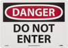 AccuformNMC "Danger - Do Not Enter", 10" Long x 14" Wide, Aluminum Safety Sign Rectangle, 0.04" Thick, Use for Security & Admittance D104AB - 63364640