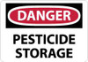 AccuformNMC "Danger - Pesticide Storage", 10" Long x 14" Wide, Rigid Plastic Safety Sign Rectangle, 0.05" Thick, Use for Hazardous Materials D160RB - 63366561