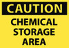 AccuformNMC "Caution - Chemical Storage Area", 10" Long x 14" Wide, Rigid Plastic Safety Sign Rectangle, 0.05" Thick, Use for Hazardous Materials C126RB - 63367239