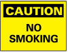 AccuformNMC "Caution - No Smoking", 10" Long x 14" Wide, Pressure-Sensitive Vinyl Safety Sign Rectangle, 0.004" Thick, Use for Accident Prevention C49PB - 63367999
