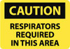 AccuformNMC "Caution - Respirators Required in This Area", 10" Long x 14" Wide, Pressure-Sensitive Vinyl Safety Sign Rectangle, 0.004" Thick, Use for Accident Prevention C71PB - 63368153