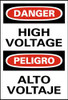 AccuformNMC "Danger - High Voltage", 20" Long x 14" Wide, Pressure-Sensitive Vinyl Safety Sign Rectangle, 0.004" Thick, Use for Accident Prevention ESD49PC - 63369045
