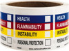 AccuformNMC "Health - Flammability - Instability - Personal Protection", 2" Long x 2" Wide, Paper Safety Sign Square, Use for Hazardous Materials HM29 - 63377154