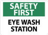AccuformNMC "Safety First - Eye Wash Station", 10" Long x 14" Wide, Aluminum Safety Sign Rectangle, 0.04" Thick, Use for First Aid SF181AB - 72310741