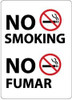 AccuformNMC "No Smoking", 14" Long x 10" Wide, Aluminum Safety Sign Rectangle, 0.04" Thick, Use for Smoking Regulations M749AB - 72311053