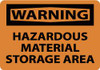 AccuformNMC "Warning - Hazardous Material Storage Area", 7" Long x 10" Wide, Aluminum Safety Sign Rectangle, 0.04" Thick, Use for Hazardous Materials W285A - 72311244