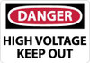 AccuformNMC "Danger - High Voltage - Keep Out", 7" Long x 10" Wide, Aluminum Safety Sign Rectangle, 0.04" Thick, Use for Accident Prevention D139A - 72312077