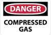 AccuformNMC "Danger - Compressed Gas", 7" Long x 10" Wide, Aluminum Safety Sign Rectangle, 0.04" Thick, Use for Hazardous Materials D245A - 72312234