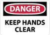 AccuformNMC "Danger - Keep Hands Clear", 7" Long x 10" Wide, Aluminum Safety Sign Rectangle, 0.04" Thick, Use for Accident Prevention D449A - 72312648