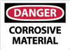 AccuformNMC "Danger - Corrosive Material", 10" Long x 14" Wide, Rigid Plastic Safety Sign Rectangle, 0.05" Thick, Use for Hazardous Materials D671RB - 72313604
